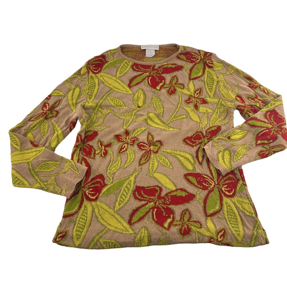 Doncaster Women's Sweater size Medium‎ Colorful Floral Pullover